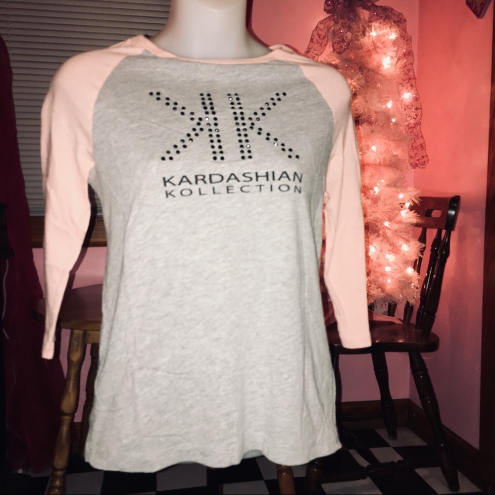 LIKE NEW Y2K Kardashian Kollection Baseball Raglan Top